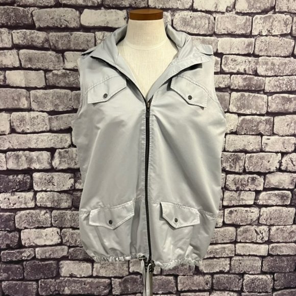 Chico's Jackets & Blazers - Chico's Zenergy Silver Hooded Vest Size Large